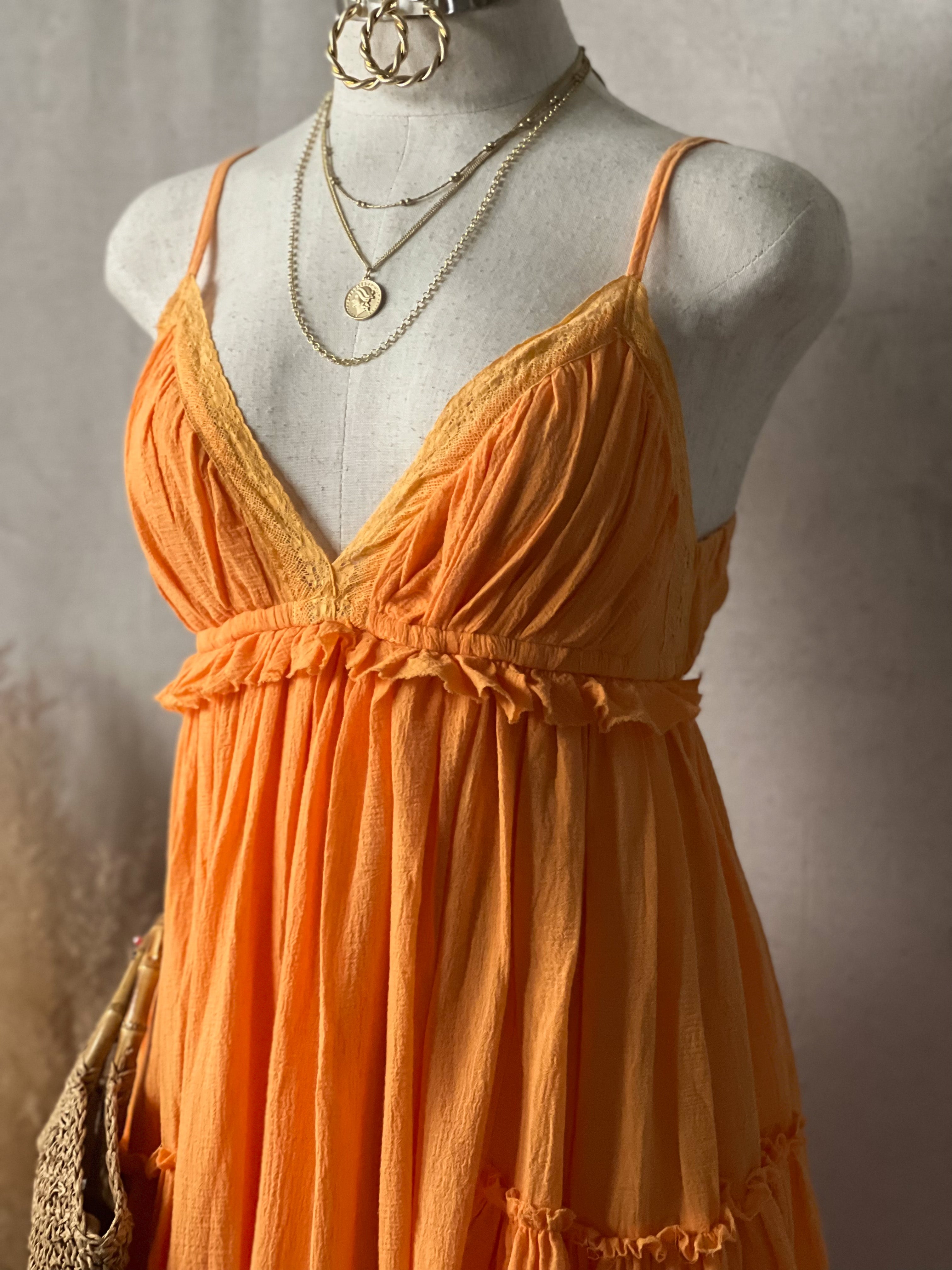 Draya Mini Dress - Tangerine
